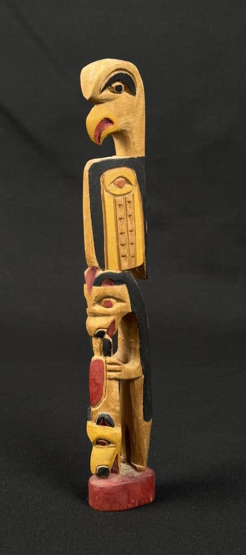 Haida Northwest Coast Carved Totem Pole (1 of 5)