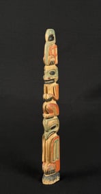 Haida Northwest Coast Carved Totem Pole