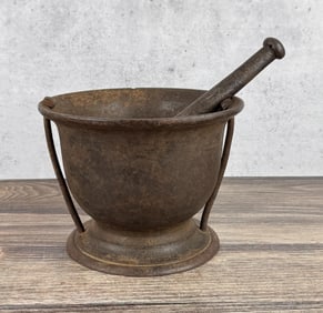 Architectural Cast Iron Pharmacy Mortar Pestle