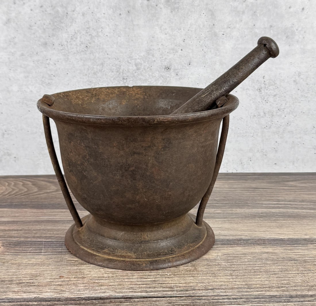 Architectural Cast Iron Pharmacy Mortar Pestle (1 of 13)