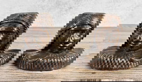 Mid Century Bali Indonesian Wood Bookends