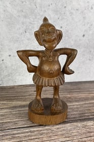 Mid Century Black Tribal Caricature Carving