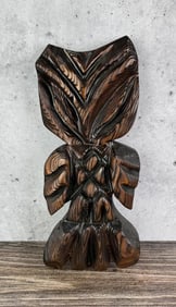 Japanese Cryptomeria Carved Wood Tiki Decoration
