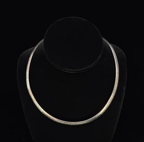 Sterling Silver Omega Link Necklace Chain