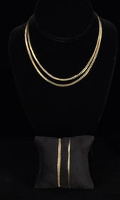 14k Gold Necklaces and Bracelets