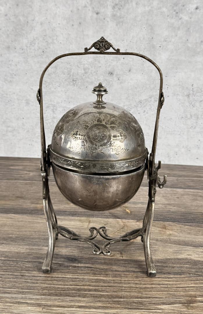 Victorian Silver Plate Butter Dish Server (1 of 9)