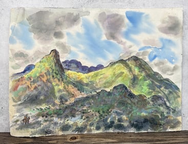 William Rakocy Alpine Texas Watercolor Painting
