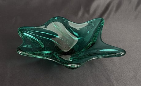 Murano Art Glass Asymmetric Free Form Bowl