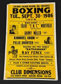 Calumet Regional Boxing Fight Card Poster
