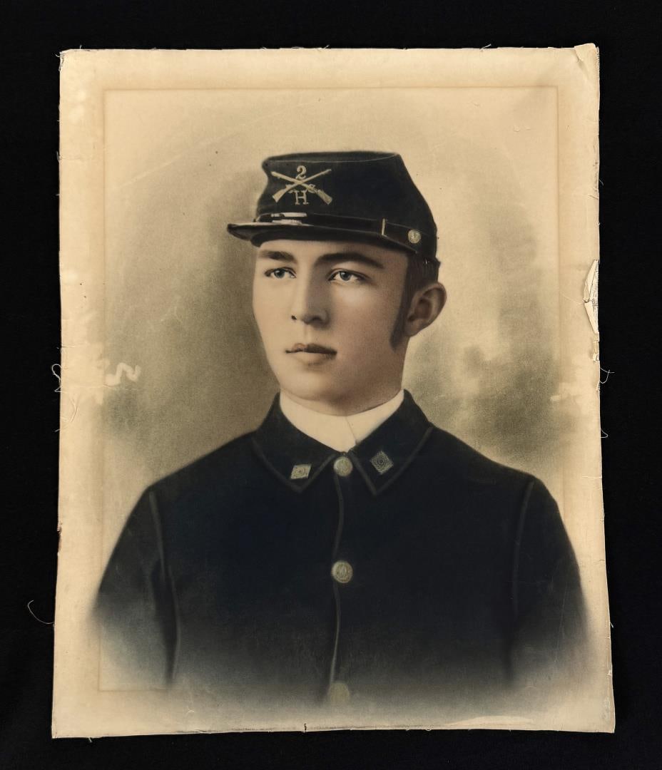 Indian Wars 2nd Infantry Soldier Photo On Cloth (1 of 3)