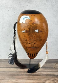 Native American Indian Gourd Mask