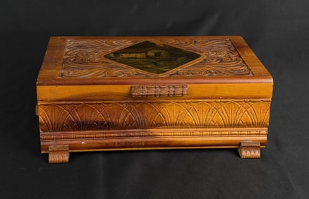 Cedar Treasure Chest Jewelry Box