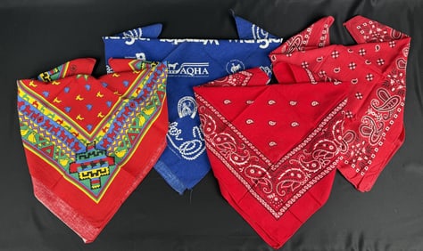 Collection of Cowboy Bandanas Handkerchiefs