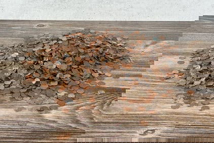20.25 Pounds of Unsorted Pennies