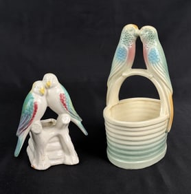 Mid Century Morton Pottery Lovebird Planters