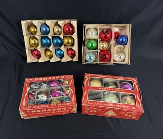 Vintage Glass Christmas Tree Ornaments