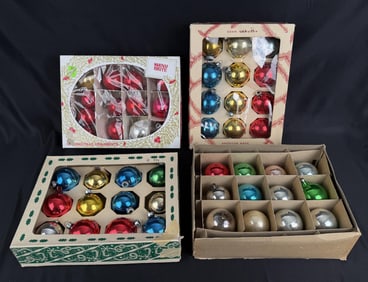 Vintage Glass Christmas Tree Ornaments