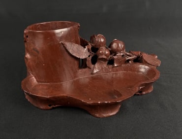 Antique Chinese Soapstone Brush Pot and Washer