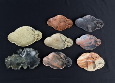 Antique Chinese Carved Soapstone Brush Washers