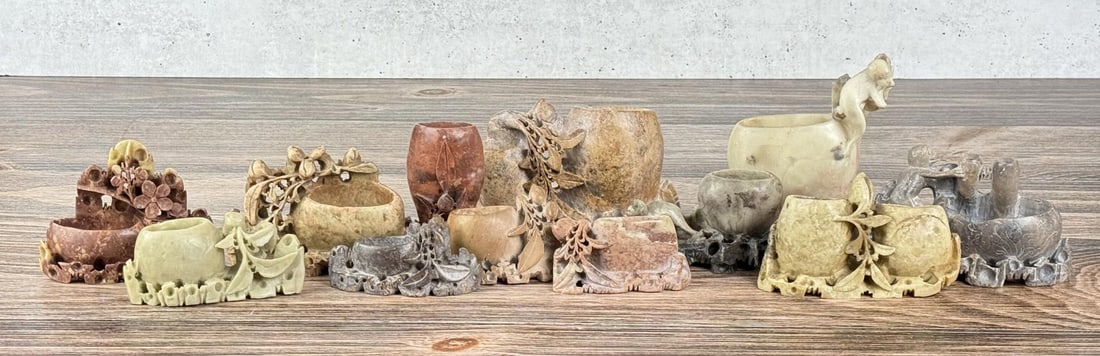 Group of Antique Chinese Soapstone Carvings (1 of 8)