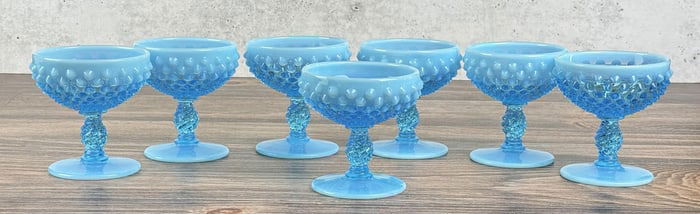 Fenton Glass Hobnail Champagne Sherbet Glasses