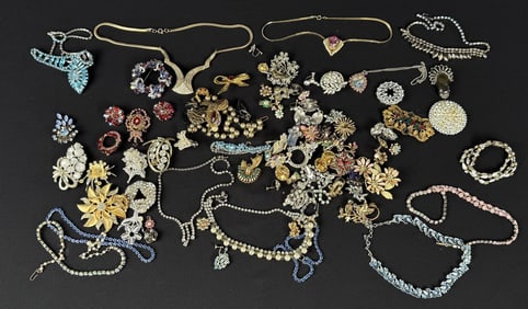 Collection of Rhinestone Costume Jewelry