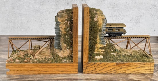 Train Tunnel Casey Jones Book Ends