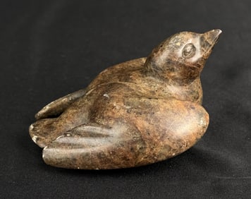 Alaskan Inuit Eskimo Soapstone Bird Carving