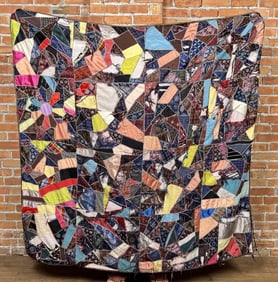 Antique Folk Art Crazy Quilt