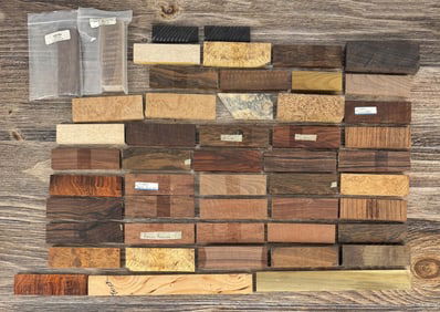 Group Of Wood Knife Scale Handle Blanks