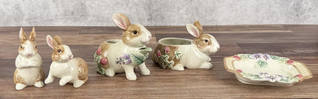 Fitz & Floyd Essentials Botanical Bunny Set (1 of 8)