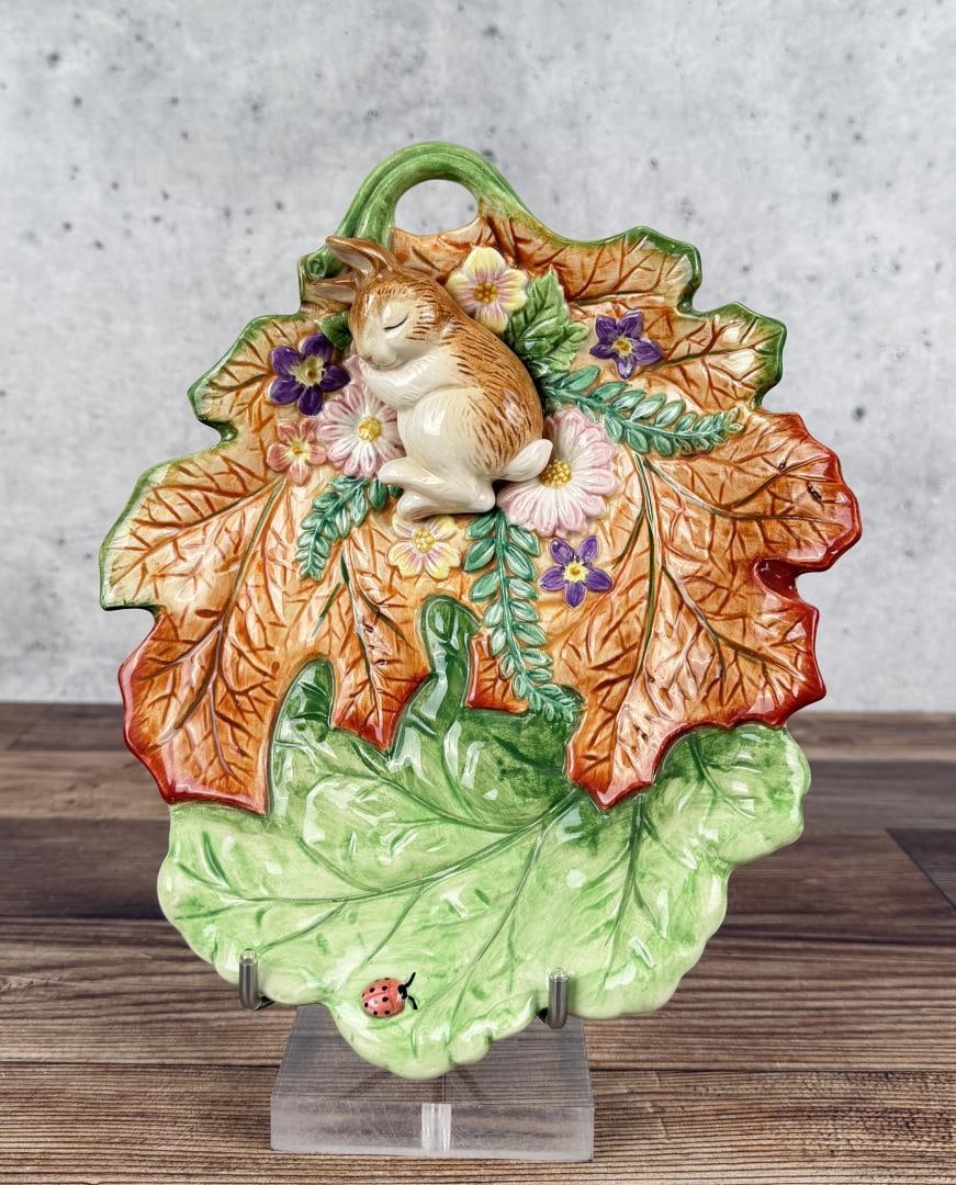 Fitz & Floyd Sleeping Bunny Candy Dish (1 of 4)