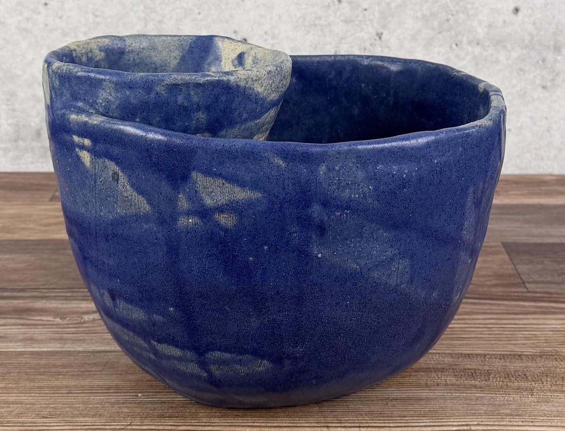 Montana Studio Pottery Chip & Dip Bowl: 7 3/4" tall by 9 1/4" by 11"