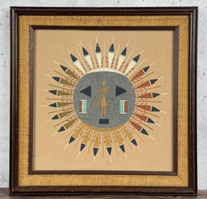 Navajo Sand Painting Pollen Boy On The Sun