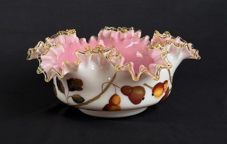 Victorian Stevens & Williams Brides Basket