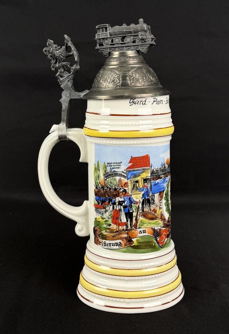 German Regimental Porcelain Lithophane Beer Stein (1 of 8)