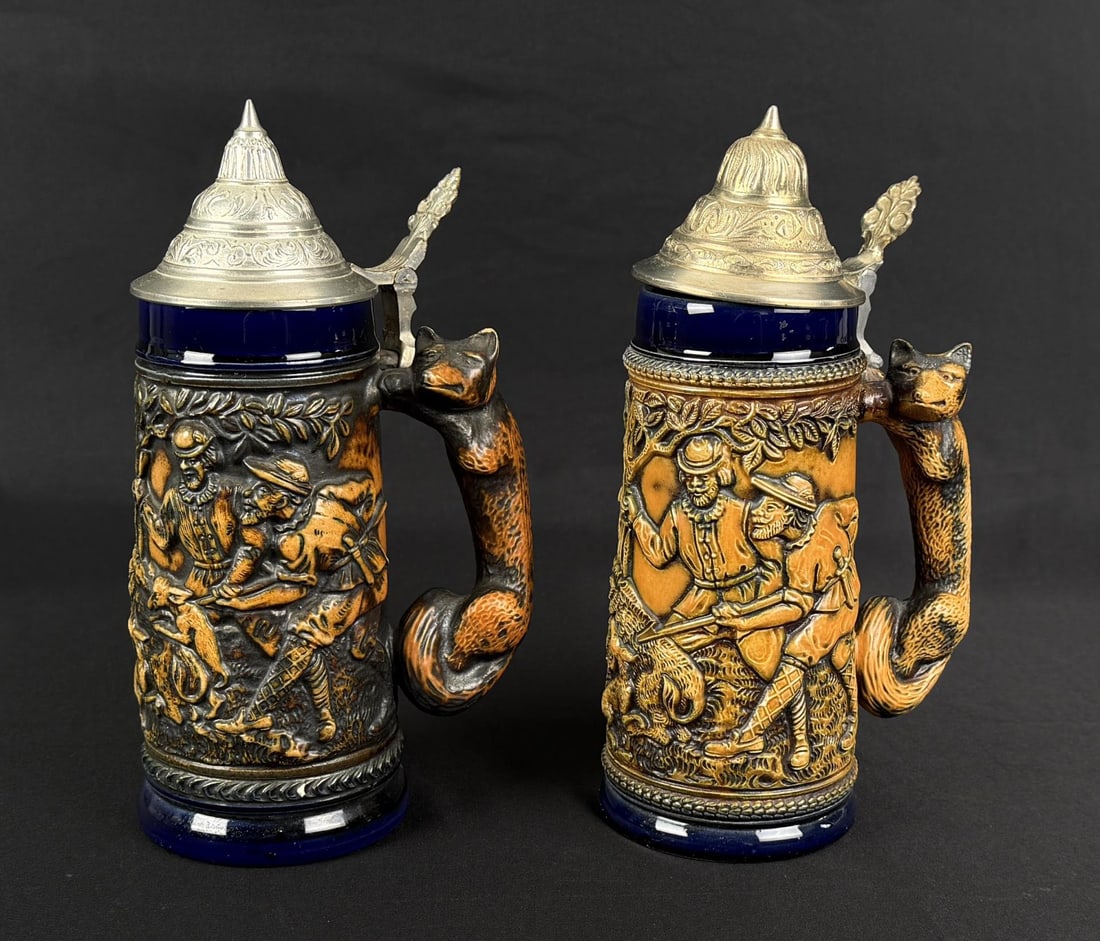 Pair of Mid Century Gerz German Beer Steins (1 of 7)