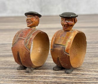 Anri Carved Wood Napkin Rings