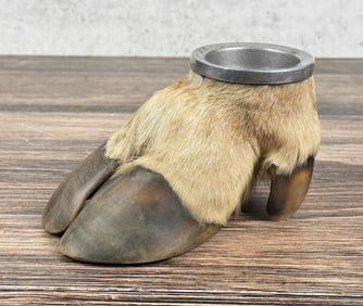 Antique Montana Lodge Taxidermy Moose Foot Ashtray