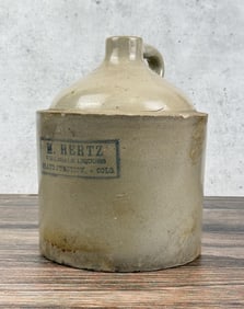 M. Hertz Grand Junction Colorado Crock Liquor Jug
