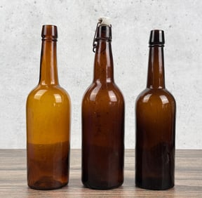 Amber Wooster Ohio Beer Bottles