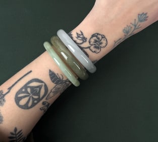 Chinese Jade Bangle Bracelets