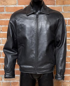 Reed Black Leather Motorcycle Jacket