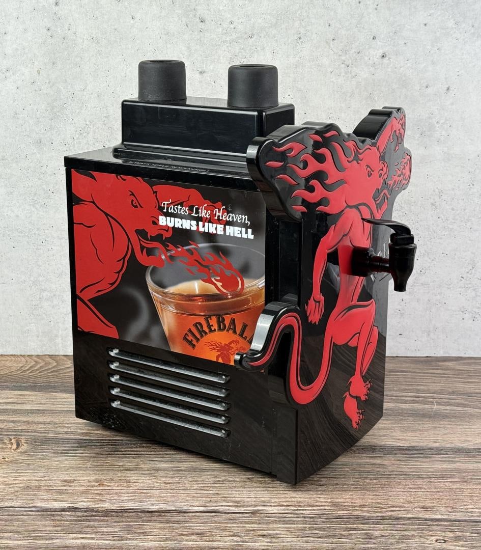 Fireball Whiskey Dual Bottle Dispenser: In working condition
