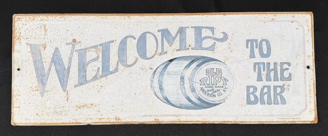 1974 Old Ripy Whiskey Tin Sign