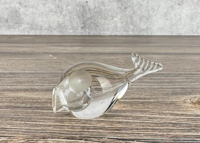 Hadeland Norway Puffer Fish Glass Paperweight