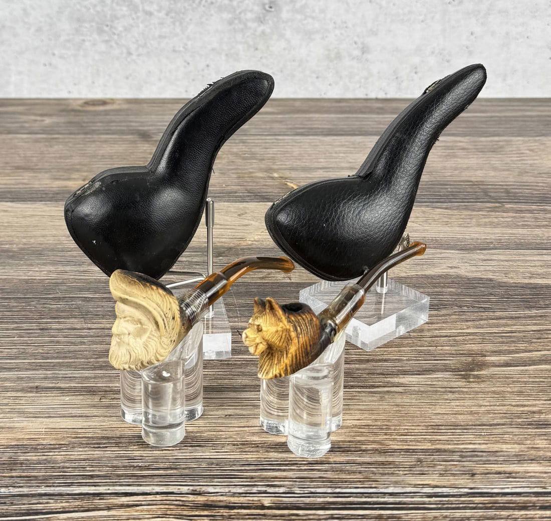 Scottie Dog and Trapper Meerschaum Pipes (1 of 7)