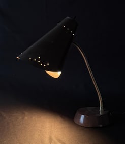 Mid Century Goose Neck Pierced Pixar Lamp