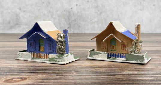 Mid Century Putz Japan Christmas Houses