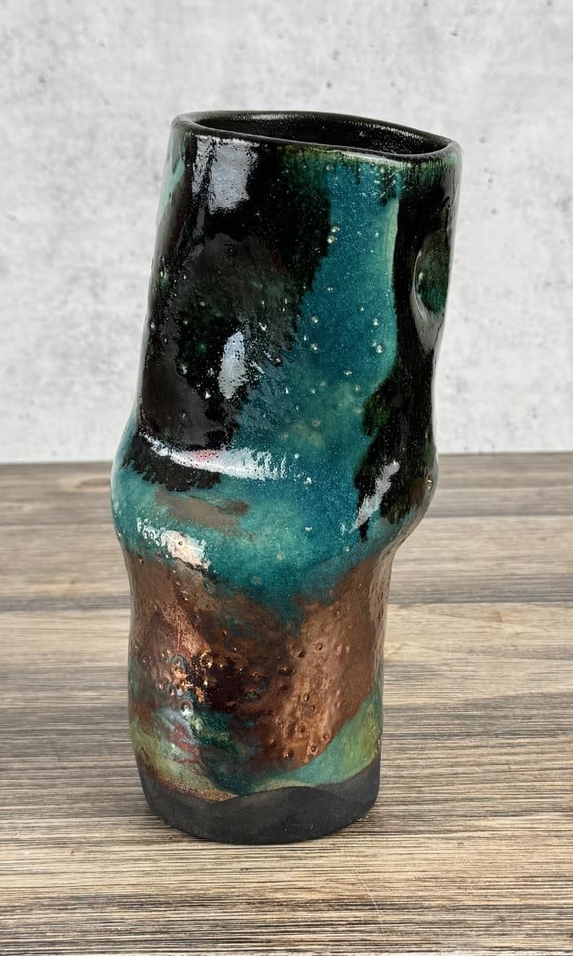 Raku Studio Pottery Vase (1 of 7)